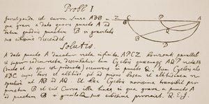 Facsimile of the Solution to the Problem of the Brachystochrone, or Curve of Quickest Descent by Isaac Newton